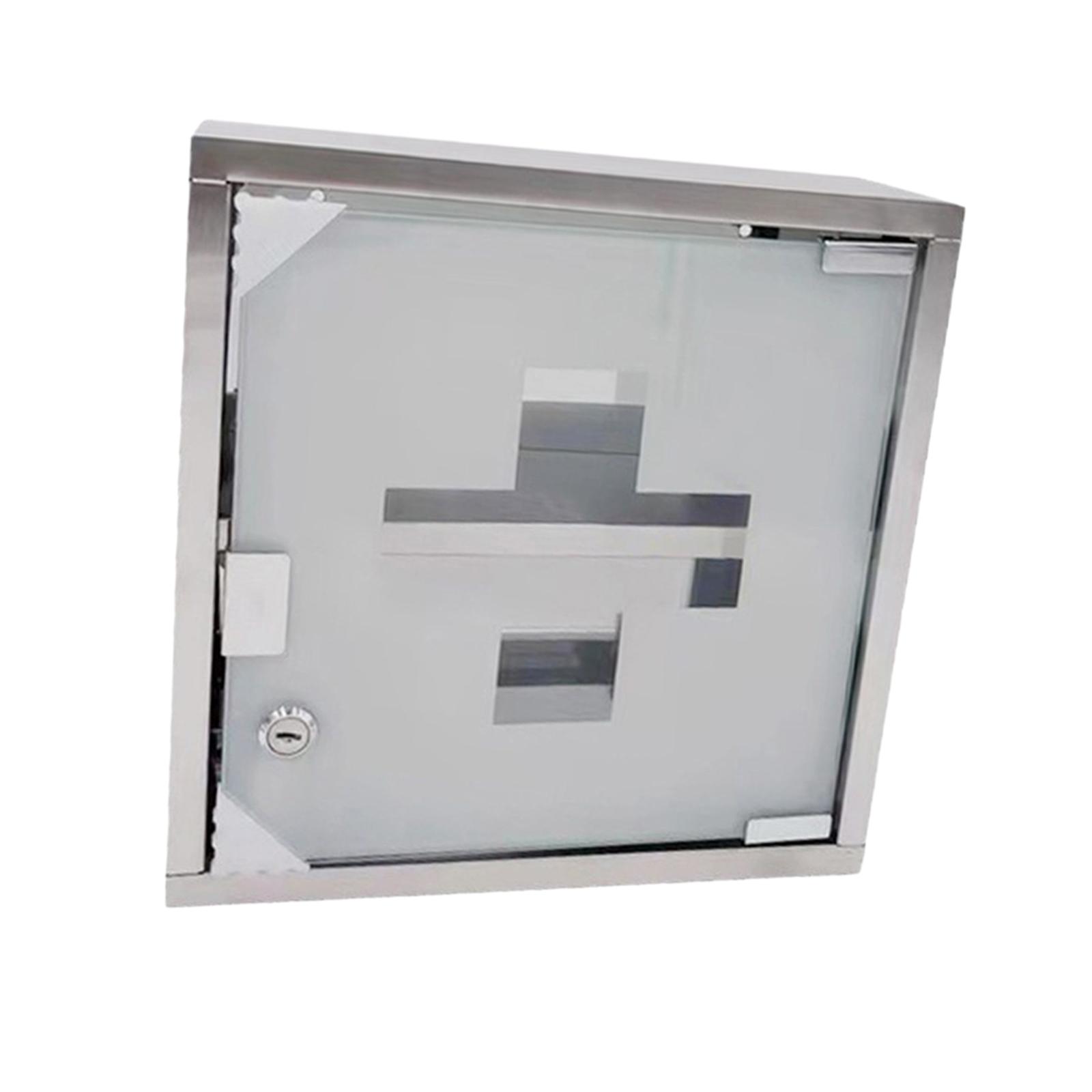 First Aid Medical Box Wall Mou - Medicine Cabinet Lock ulasan dan harga