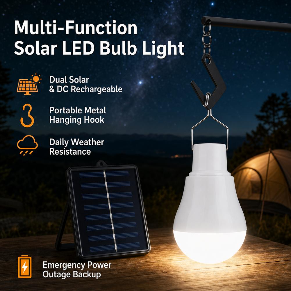 Solar LED Light Bulb IP65 Wate - Power Outage Light ulasan dan harga