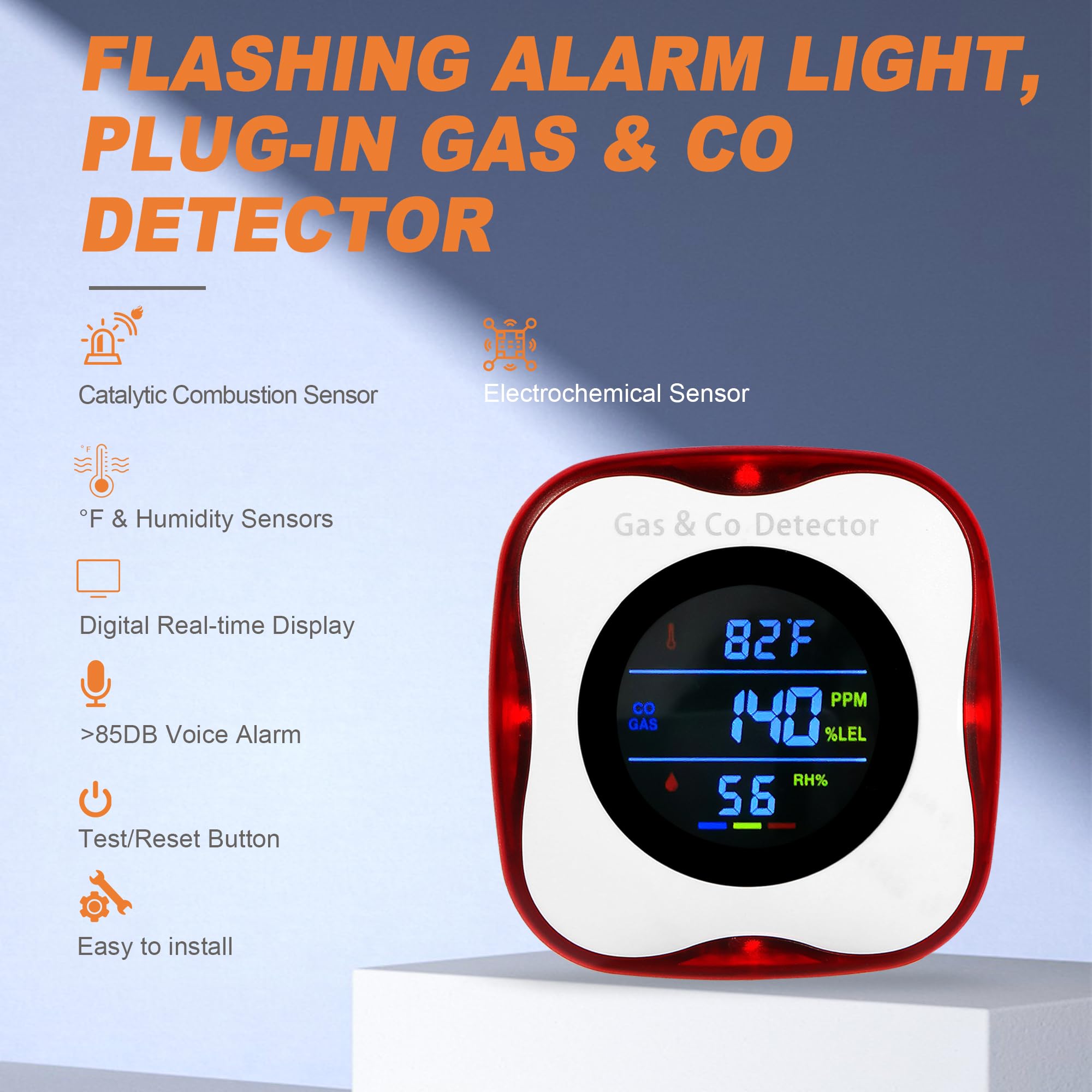 Combination Gas & Carbon Monox - Co Detector Plug ulasan dan harga