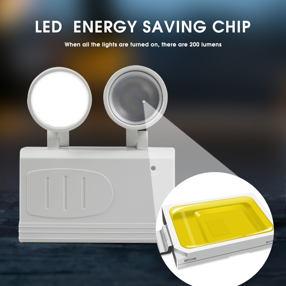 Dual-head Emergency Lamp Rotar - Power Outage Light ulasan dan harga